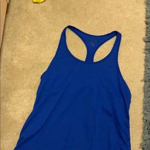 Blue exercise tank top